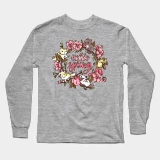 Hello Spring! (cats) Long Sleeve T-Shirt